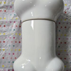 White Bone-Shaped Ceramic Container